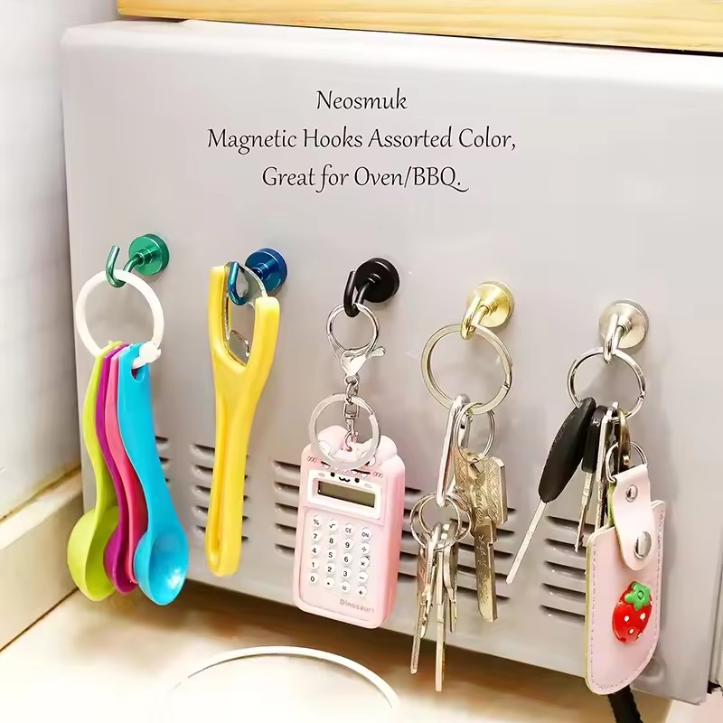 Home Cooking Delivery - Crochets magnétiques puissants, 8 couleurs, 16mm,