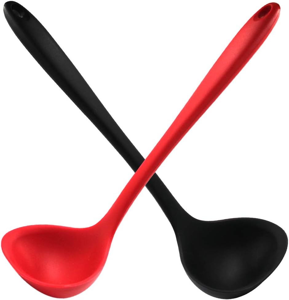 Home Cooking Meals - Cuillères à soupe antiadhésives en silicone,