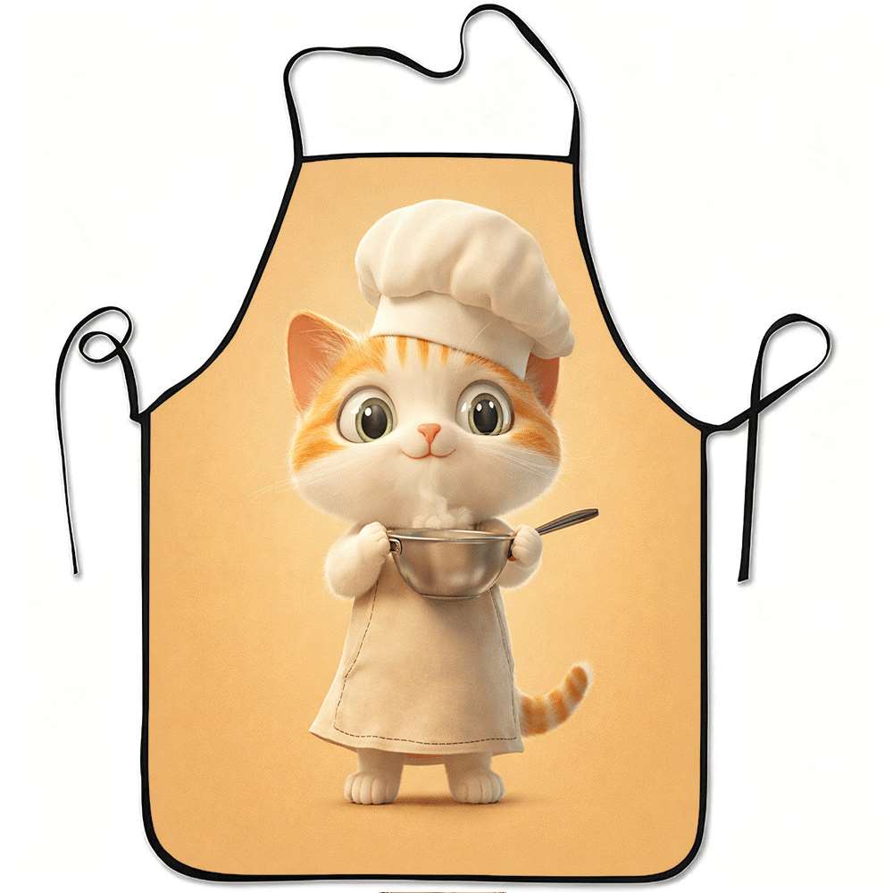 Mom'S Home Cooking - Tablier de Chef Chat Adorable, Bavoir