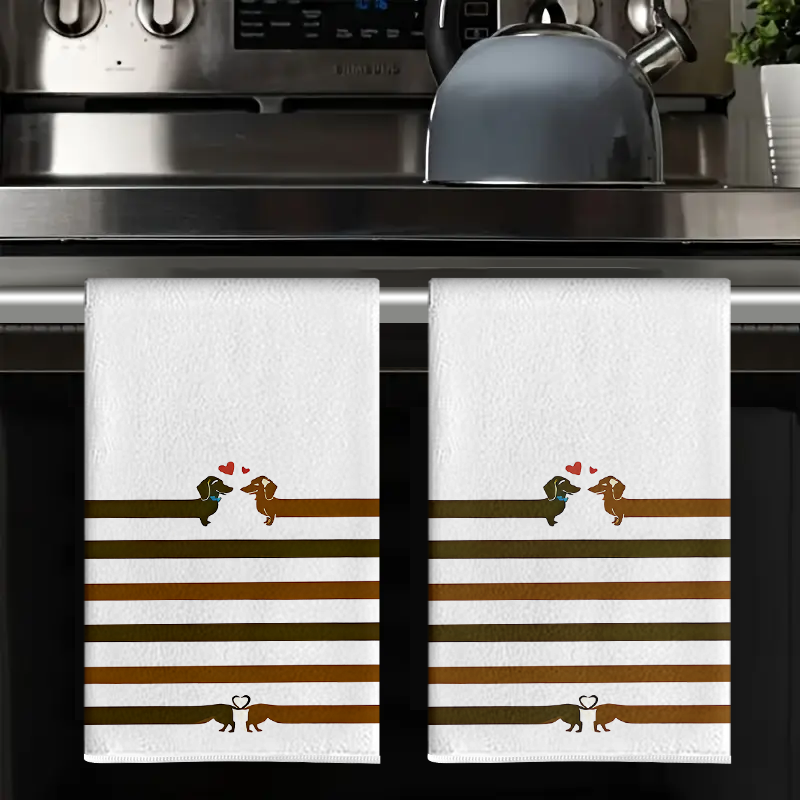 Lot de 2 serviettes de cuisine - Home Cooking For Dogs avis et prix