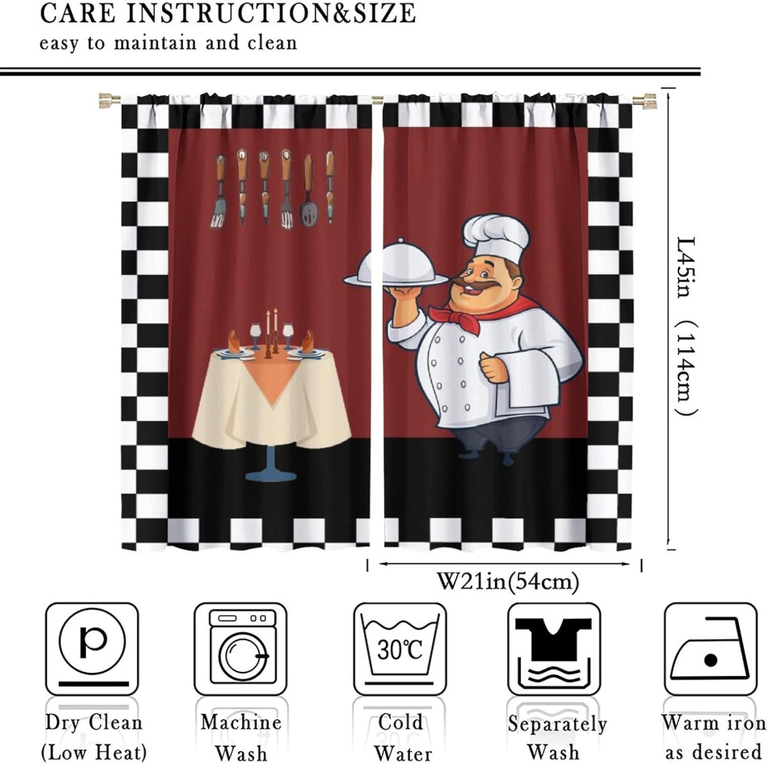 Rideaux de cuisine Fat Chef, r - Home Cooking Youtube avis et prix