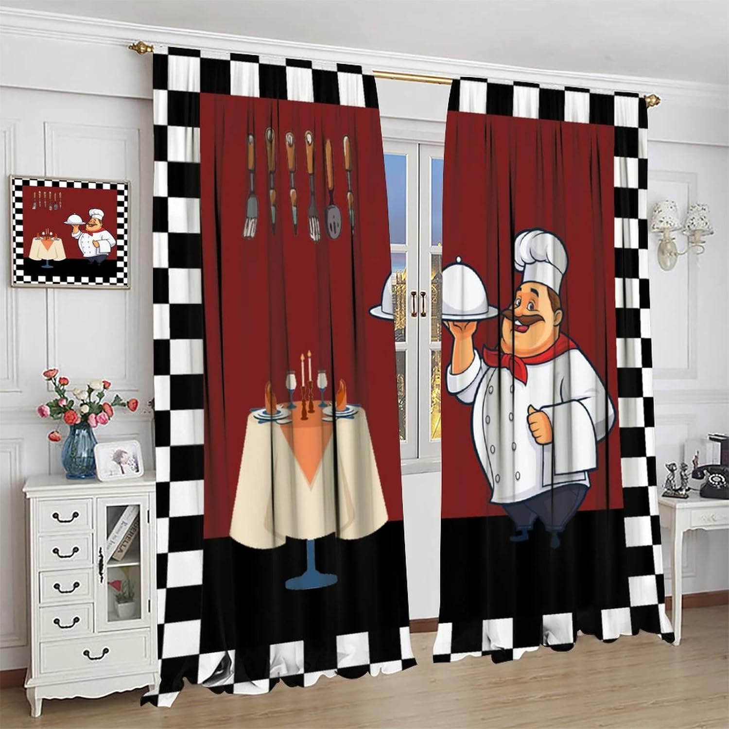 Rideaux de cuisine Fat Chef, r - Home Cooking Youtube avis et prix
