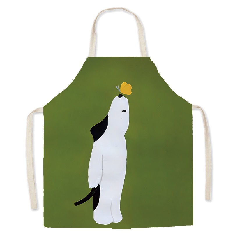 Tablier en coton et lin imprim - Home Cooking For Dogs avis et prix