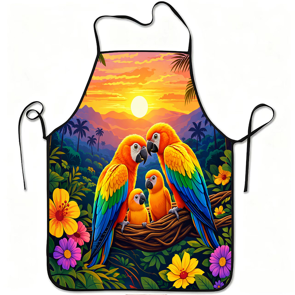 Tablier Famille de Perroquets  - Mom'S Home Cooking avis et prix