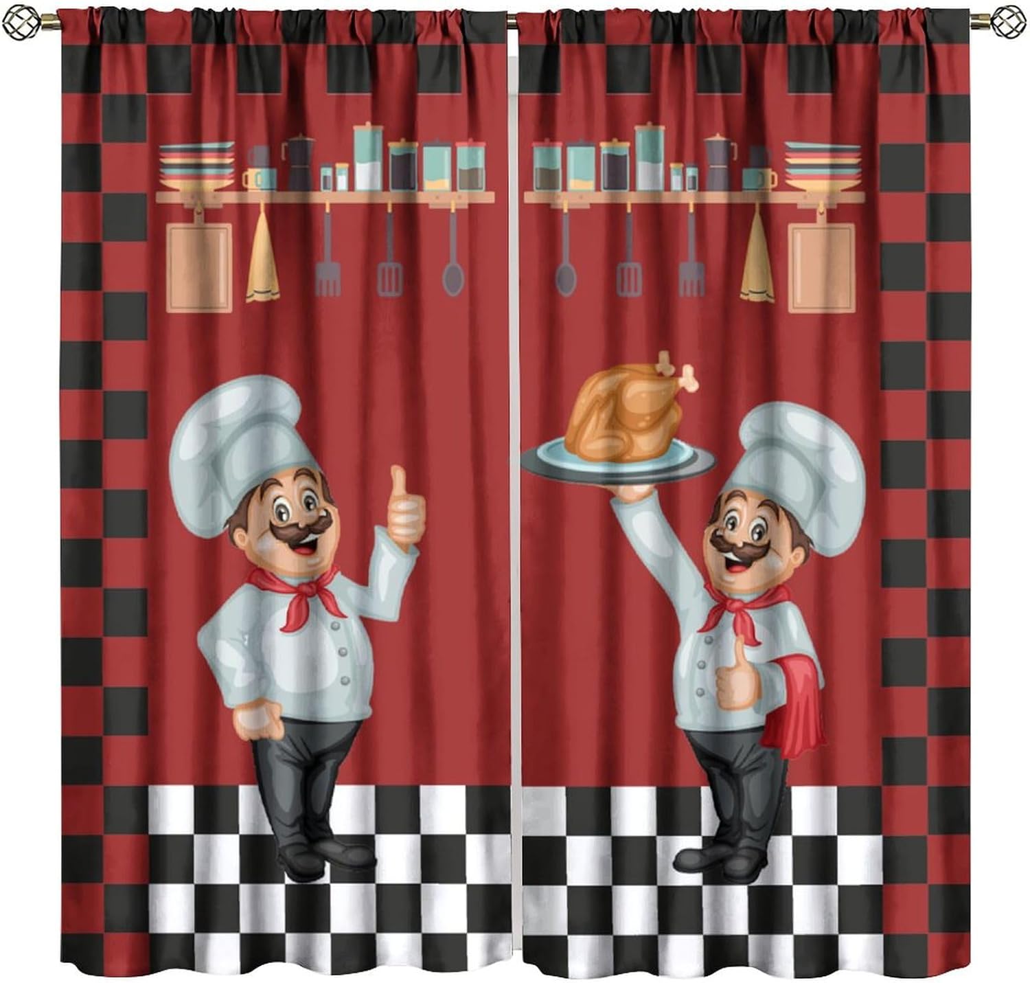Rideaux de cuisine de Chef, ri - Home Cooking Youtube avis et prix