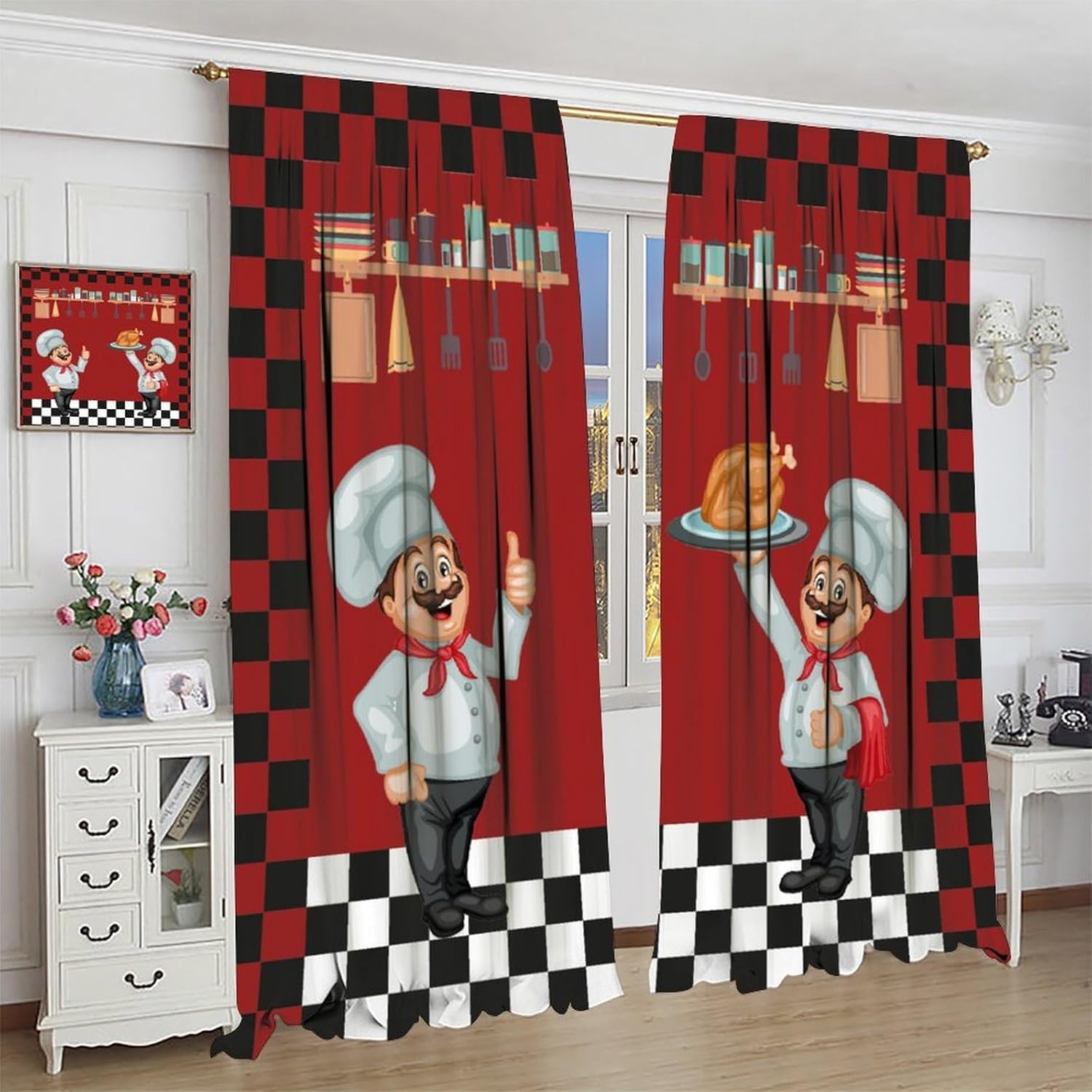 Rideaux de cuisine de Chef, ri - Home Cooking Youtube avis et prix
