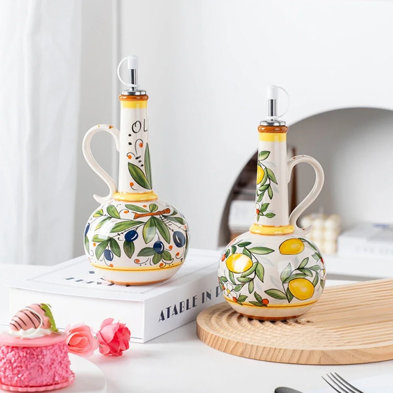 Bouteille d'huile en céramique - Home Cooking Delivery avis et prix